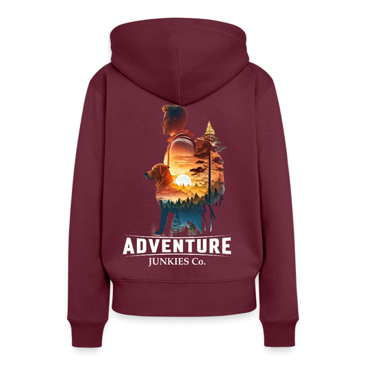 Women’s Premium Hiking /Walking Hoodie - burgundy