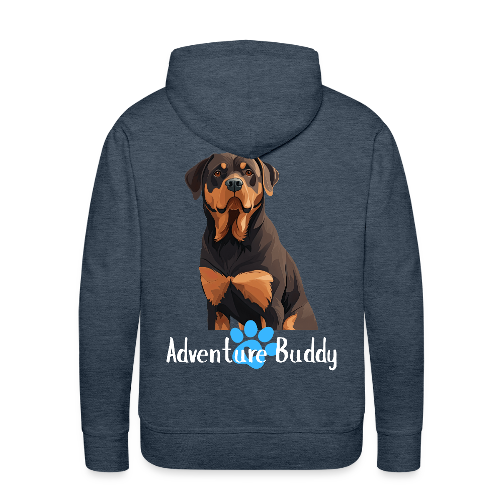 Men’s Premium pet Hoodie - heather denim