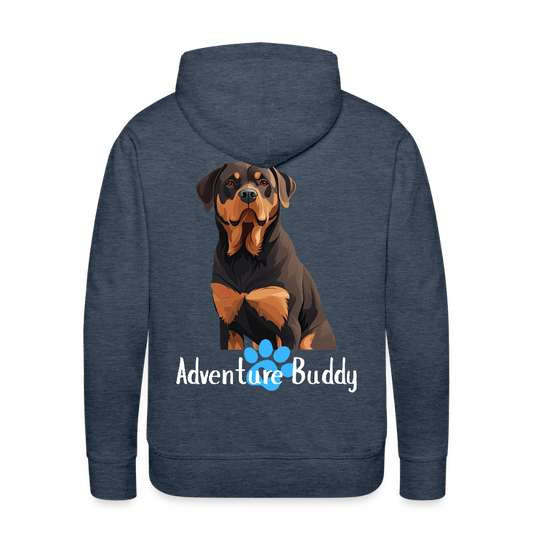 Men’s Premium pet Hoodie - heather denim