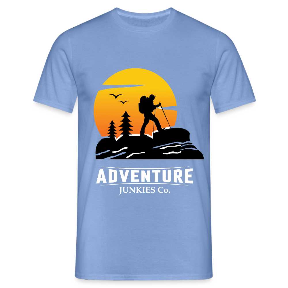 Men's Hiking & Walking T-Shirt - carolina blue
