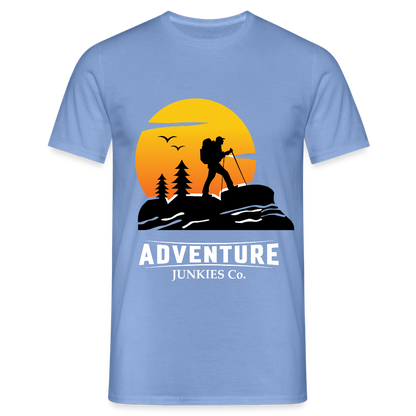 Men's Hiking & Walking T-Shirt - carolina blue
