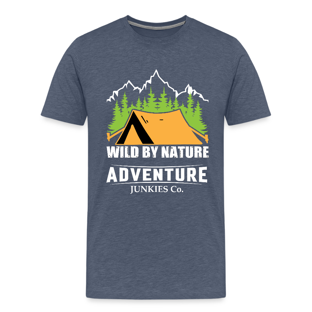 Men’s Premium T-Shirt Wild By Nature Design - heather blue