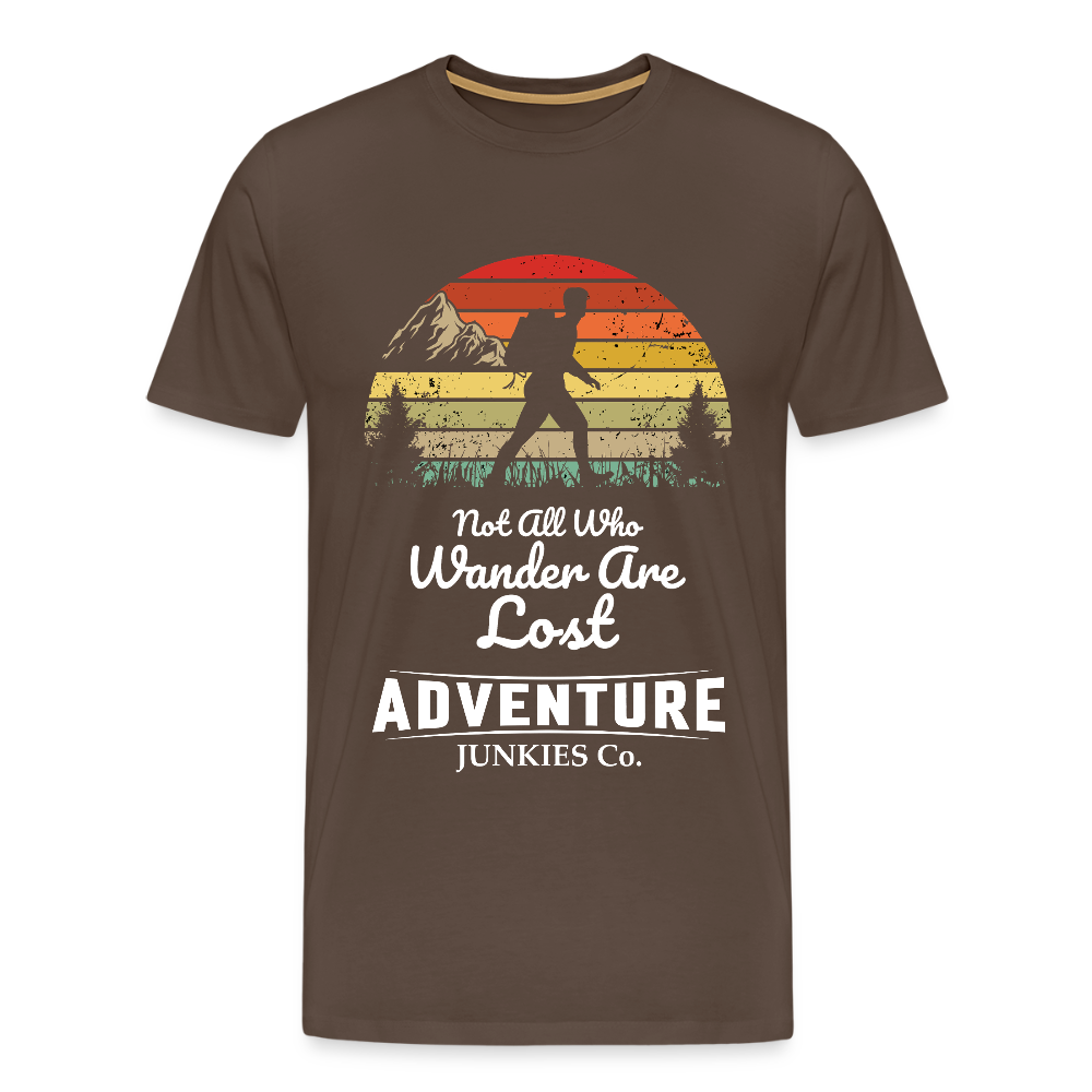 Men’s T-Shirt Front Design Not All that Wander - noble brown