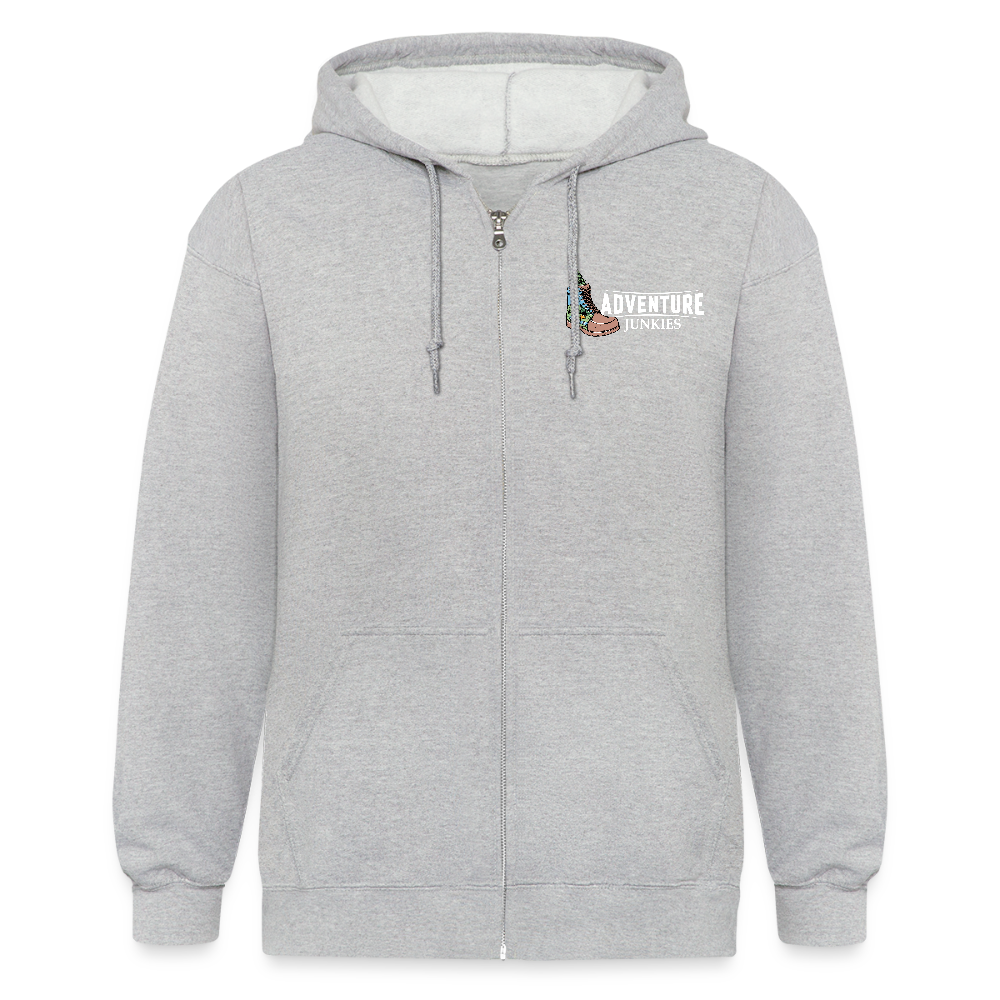 Adult Unisex Heavyweight Hooded Jacket  {Customise Breed & Paw } - heather grey
