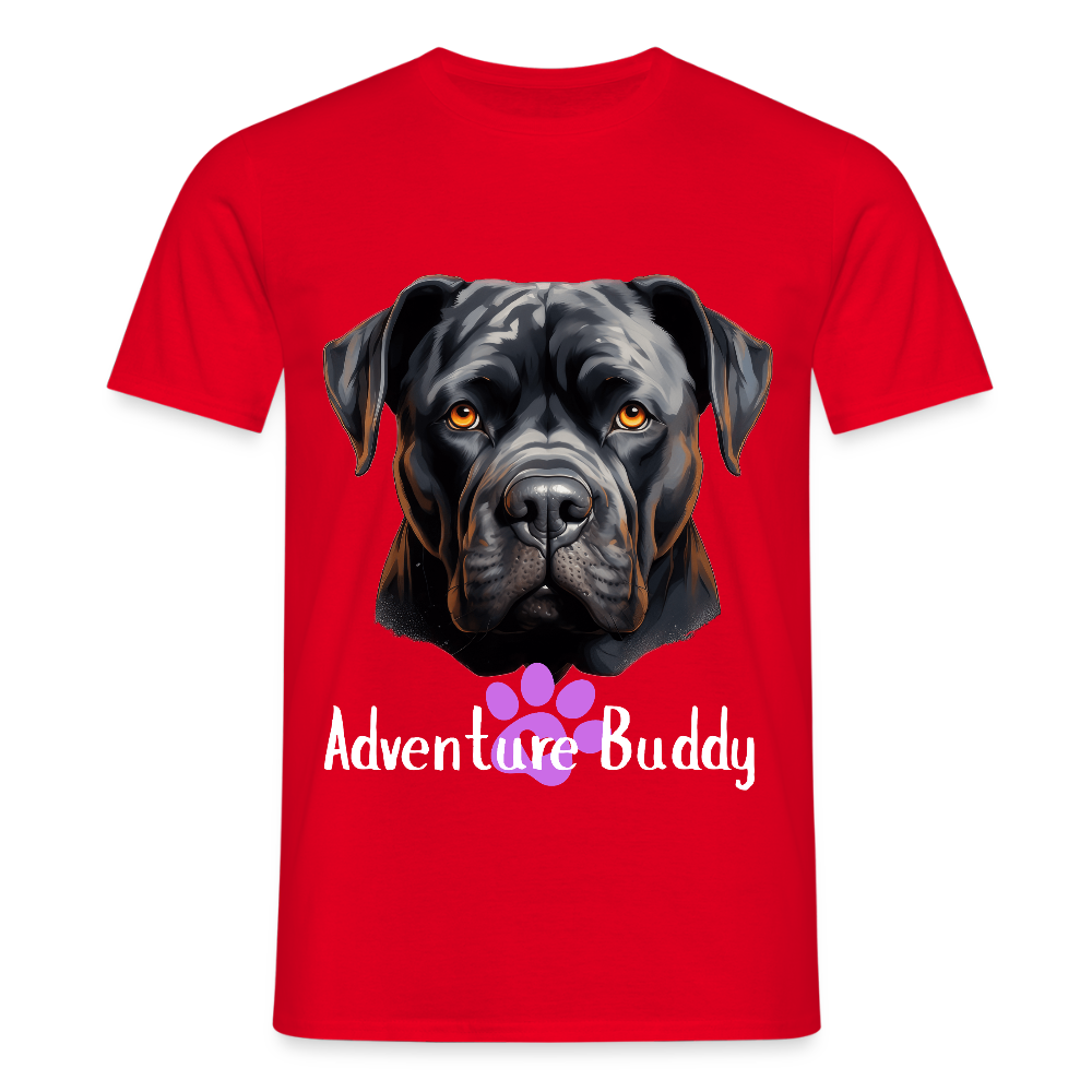 Men's T-Shirt  {Customise Breed & Paw } - red