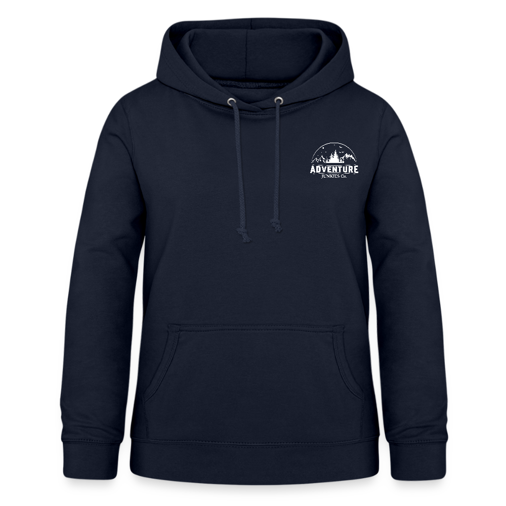 Women's Hoodie Pink Logo Design - navy