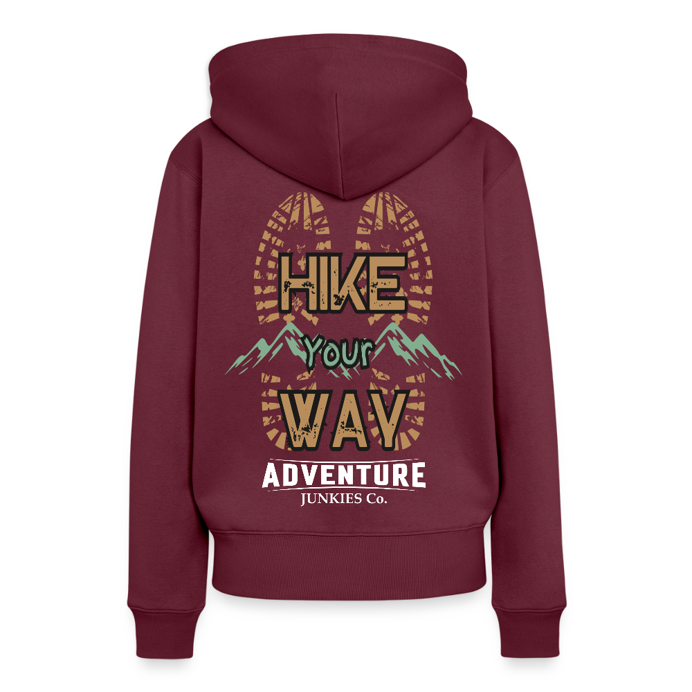 Women’s Premium  Hiking / Walking Hoodie - burgundy