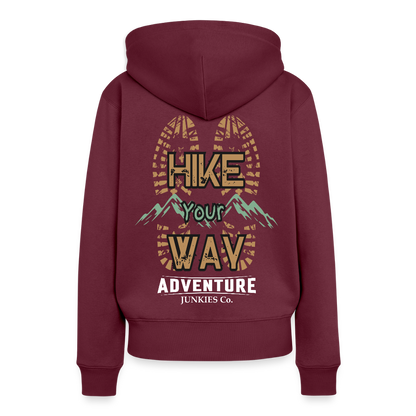 Women’s Premium  Hiking / Walking Hoodie - burgundy