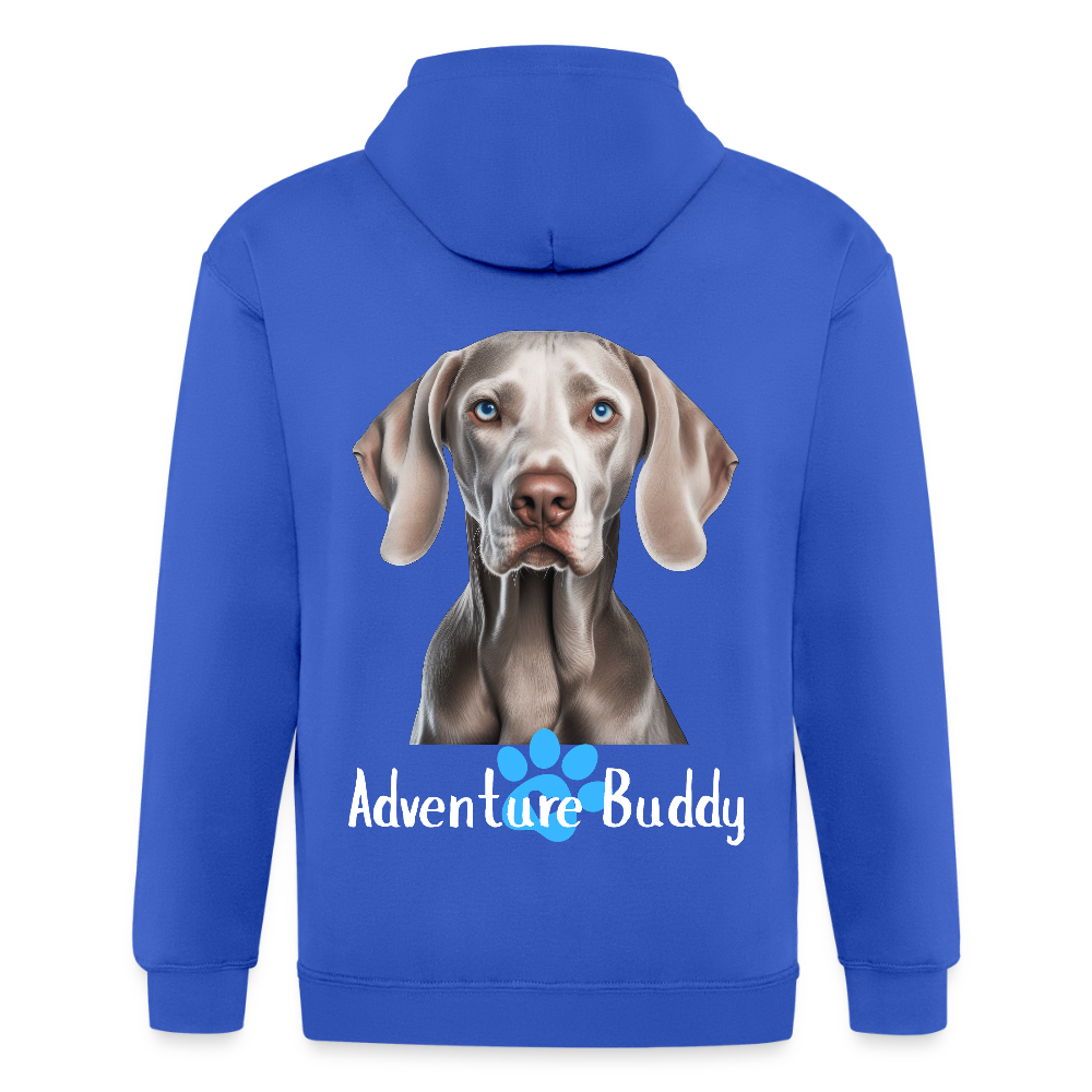 Adult Unisex  Heavyweight Hooded Jacket   {Customise Breed & Paw } - royal blue