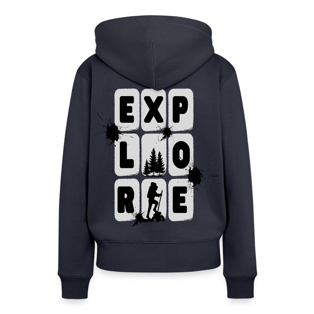 Women’s Premium  Hiking / Walking Hoodie - navy