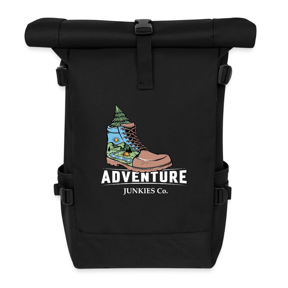 Roll Top Backpack - black