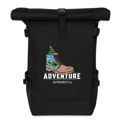 Roll Top Backpack - black
