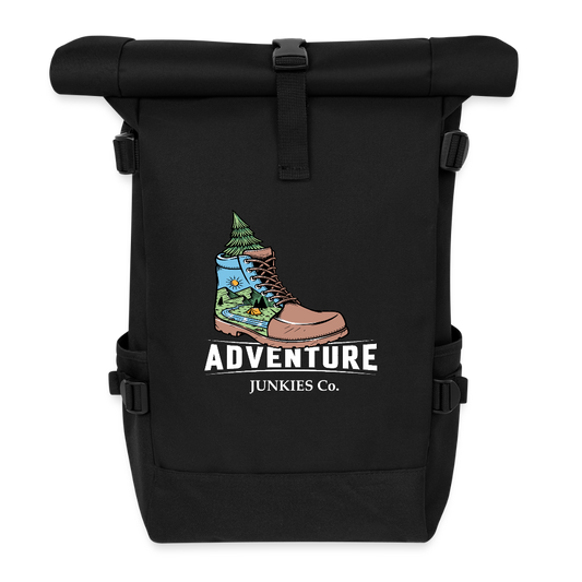 Roll Top Backpack - black