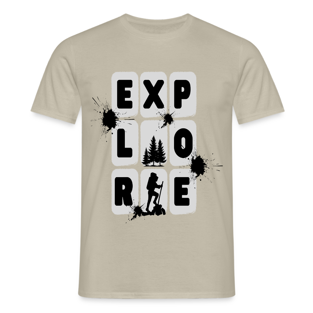 Men's Hiking & Walking T-Shirt - sand beige