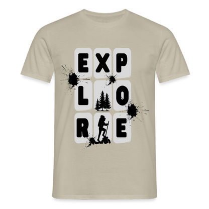 Men's Hiking & Walking T-Shirt - sand beige