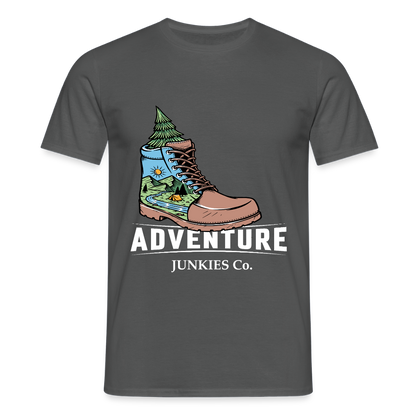 Men's Camping T-Shirt - charcoal grey
