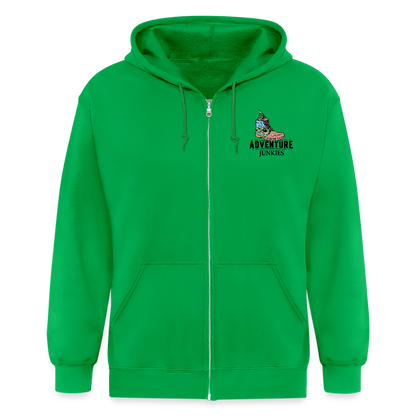 Unisex Heavyweight Hooded Jacket - kelly green