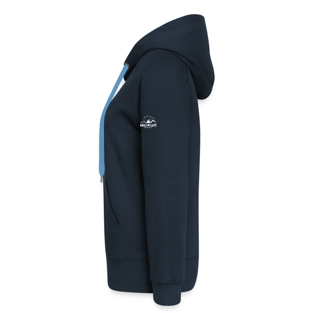 Women's Zip Up Hooded Jacket - navy