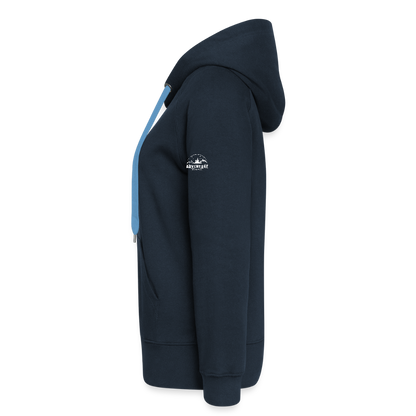 Women's Zip Up Hooded Jacket - navy