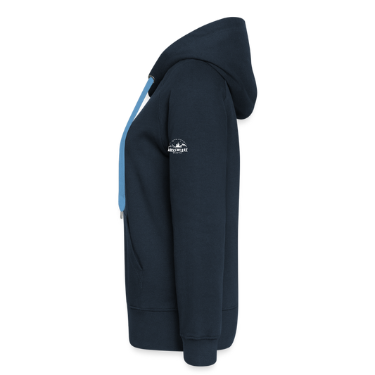 Women's Zip Up Hooded Jacket - navy