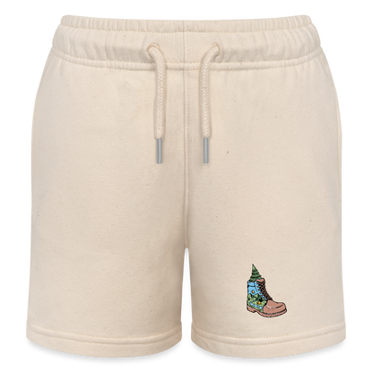 Children's  Organic Jogging Shorts - soft Ecru