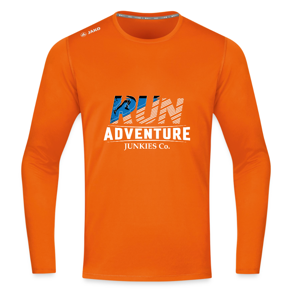 Long Sleeve Breathable Running Top - neon orange