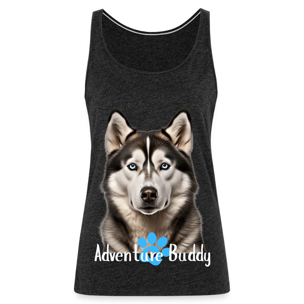Women’s Premium Tank Top   {Customise Breed & Paw } - charcoal grey