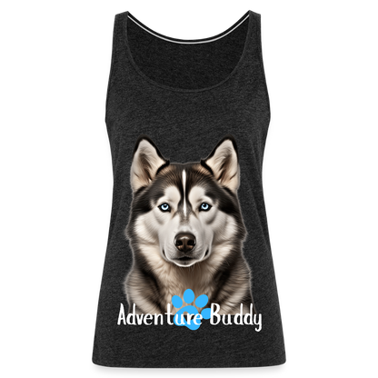 Women’s Premium Tank Top   {Customise Breed & Paw } - charcoal grey