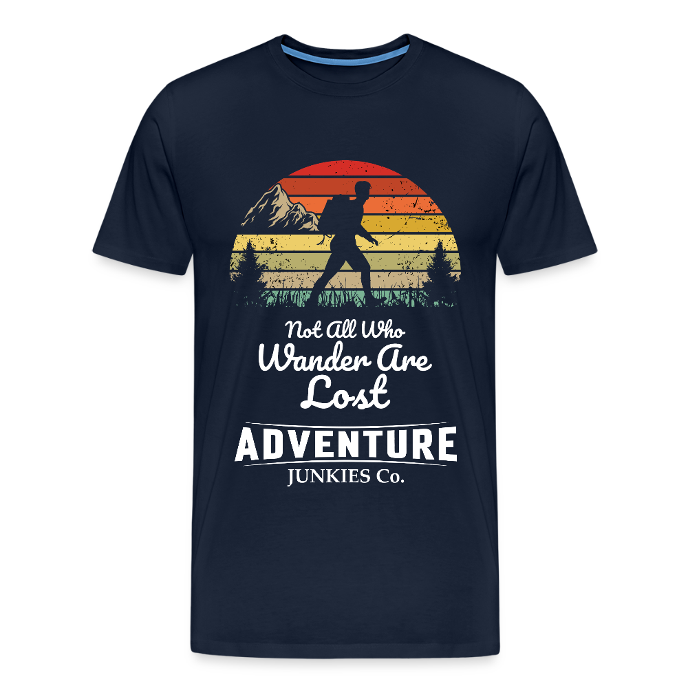 Men’s T-Shirt Front Design Not All that Wander - navy