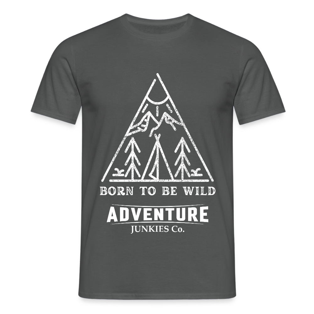Men's Hiking & Walking T-Shirt - charcoal grey
