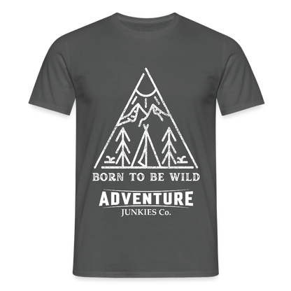 Men's Hiking & Walking T-Shirt - charcoal grey