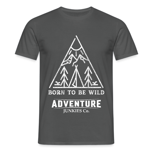 Men's Hiking & Walking T-Shirt - charcoal grey