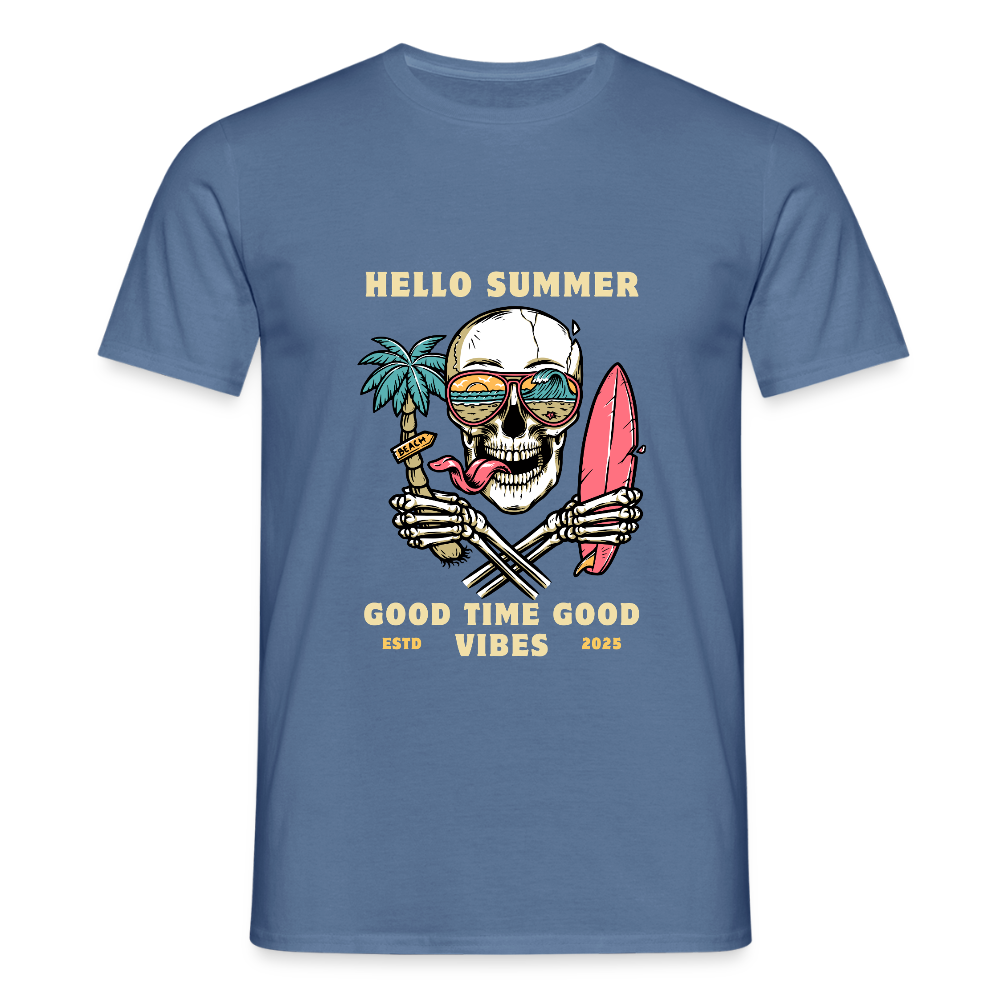 Men's Camping  T-Shirt - dove blue 