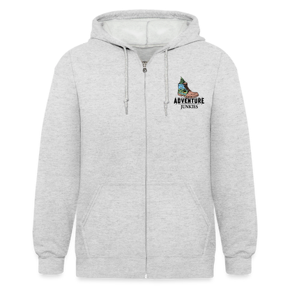 Unisex Heavyweight Hooded Jacket - heather white