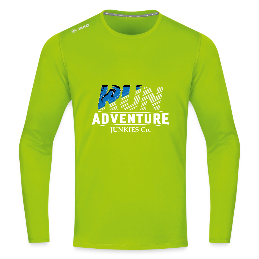 Long Sleeve Breathable Running Top - neon green