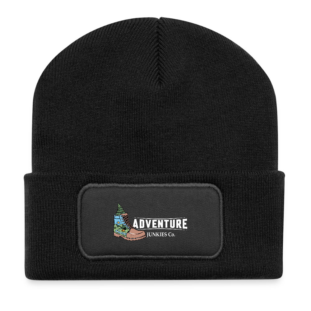 Recycled Patch Beanie - black