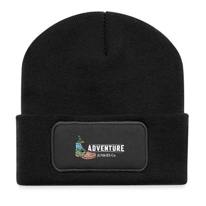 Recycled Patch Beanie - black
