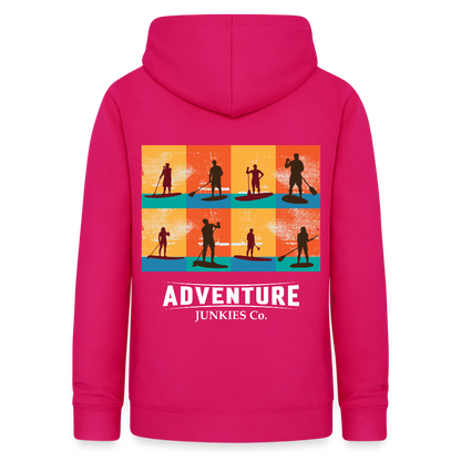 Women's Hoodie Water Adventures - dark pink
