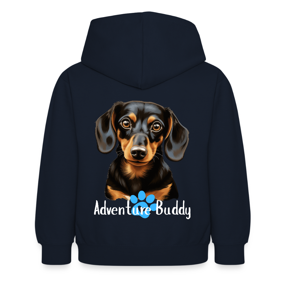 Children's Unisex Hoodie  {Customise Breed & Paw } - navy