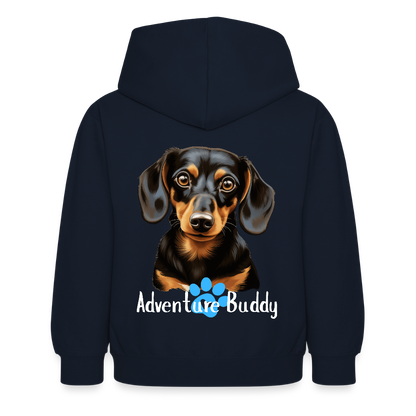 Children's Unisex Hoodie  {Customise Breed & Paw } - navy