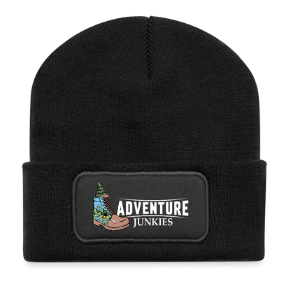 Recycled Patch Beanie - black