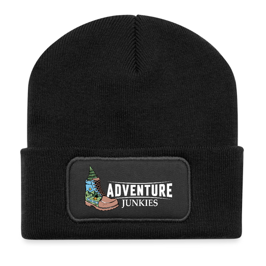 Recycled Patch Beanie - black