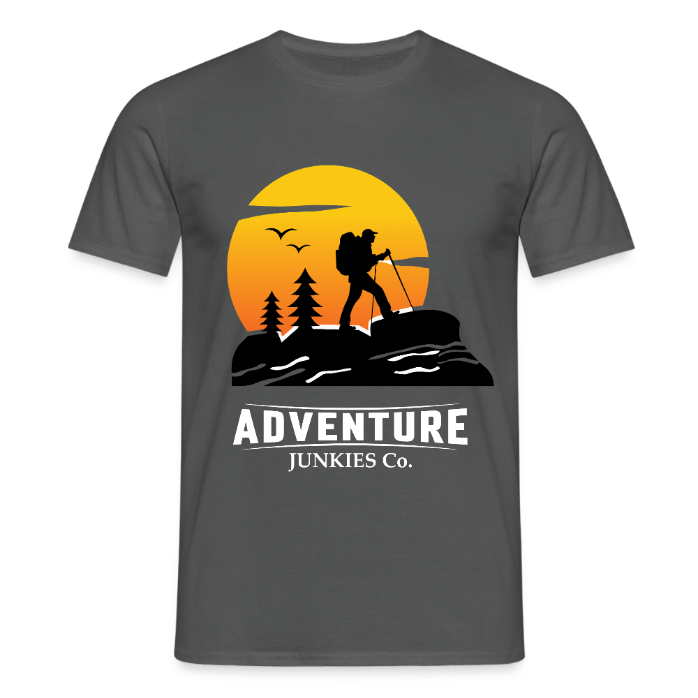 Men's Hiking & Walking T-Shirt - charcoal grey