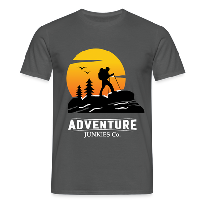 Men's Hiking & Walking T-Shirt - charcoal grey
