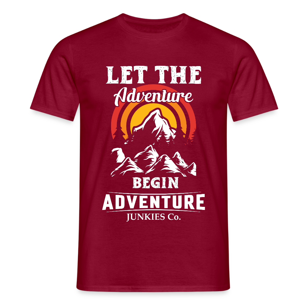 Men's Hiking & Walking T-Shirt - brick red