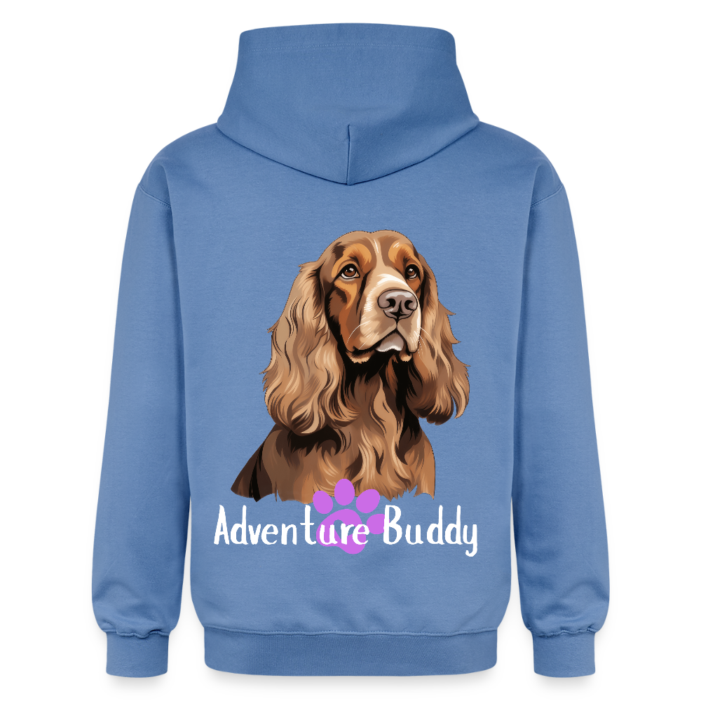 Adult  Unisex  Midweight Hoodie  {Customise Breed & Paw} - carolina blue