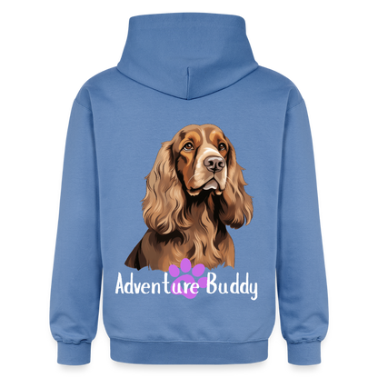 Adult  Unisex  Midweight Hoodie  {Customise Breed & Paw} - carolina blue