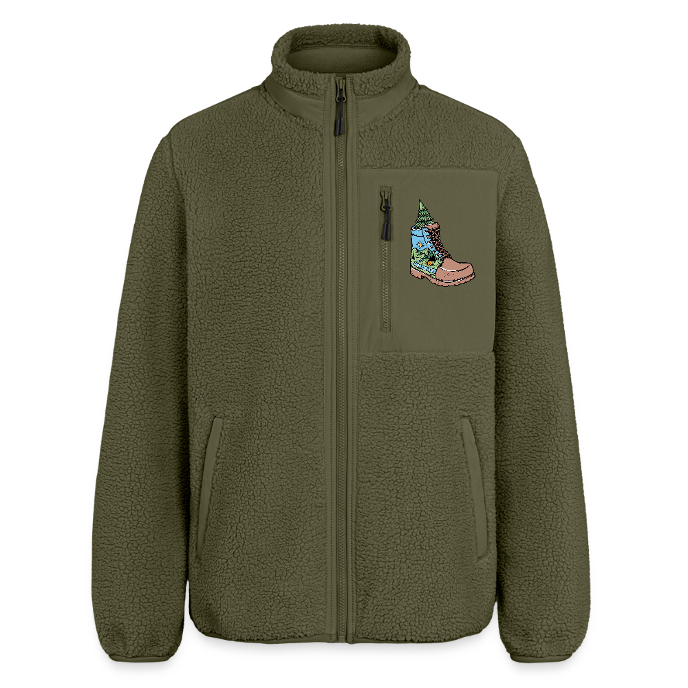 RELAXED FIT Unisex sherpa jacket - khaki