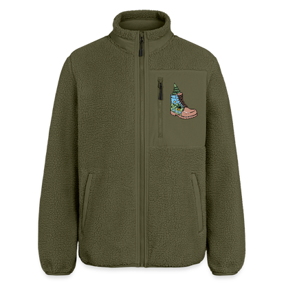 RELAXED FIT Unisex sherpa jacket - khaki