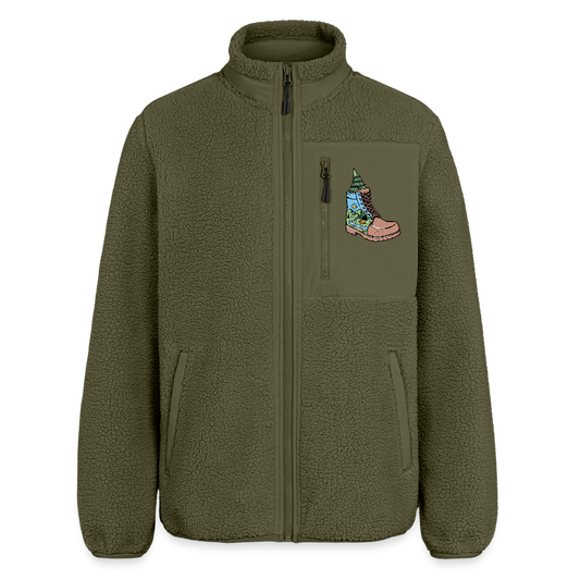 RELAXED FIT Unisex sherpa jacket - khaki